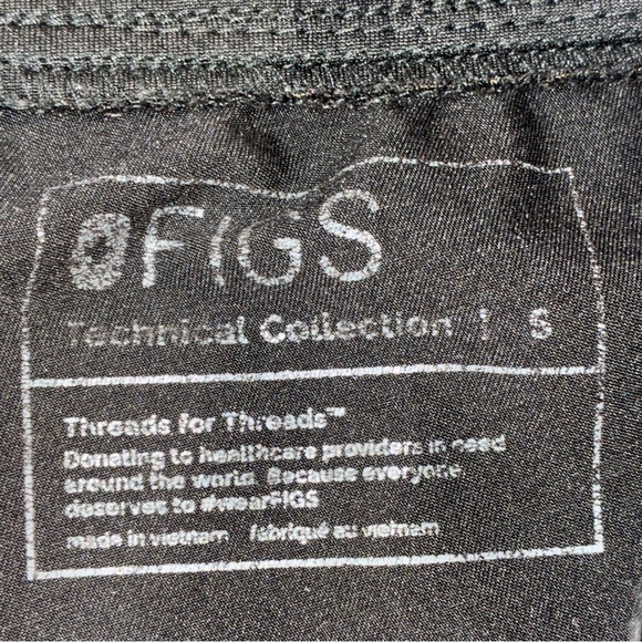 Figs Zamora Jogger Scrub Pants Black Size Small Drawstring Style: W18SW2005 - Picture 5 of 7